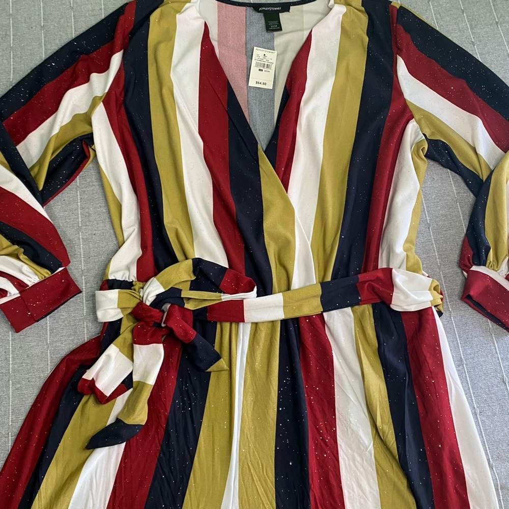 Gorgeous Striped Glitter Jumpsuit by Ashley Stewart 22/24 Tall NWT